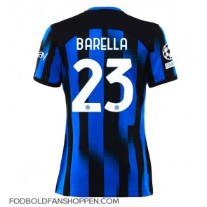 Inter Milan Nicolo Barella #23 Hjemmebanetrøje Dame 2023-24 Kortærmet